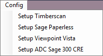 config menu