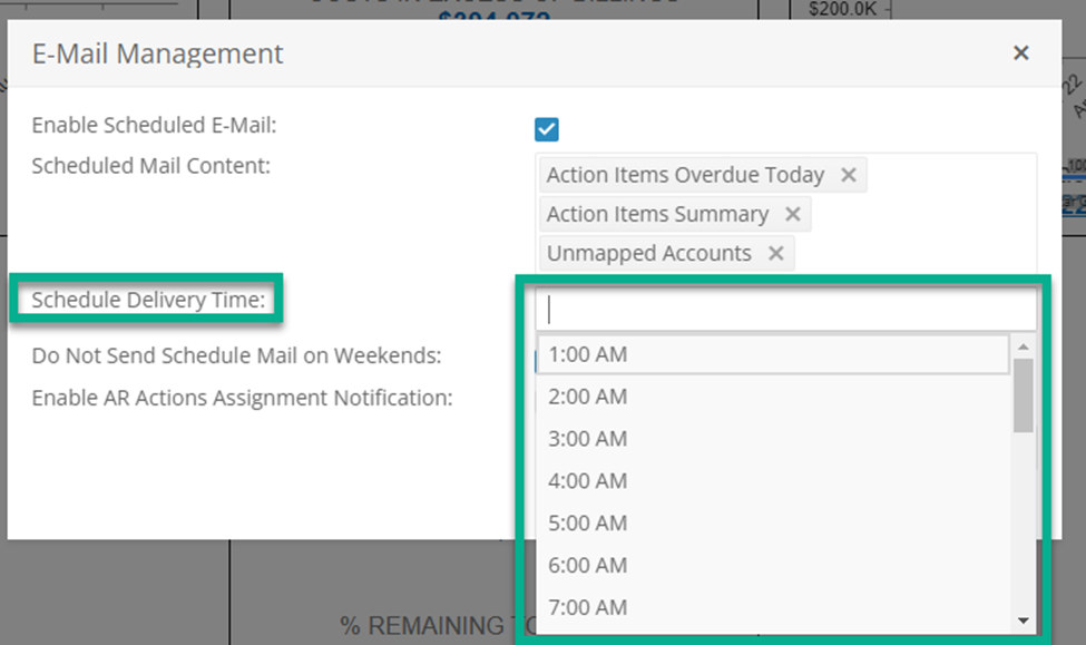schedule delivery time